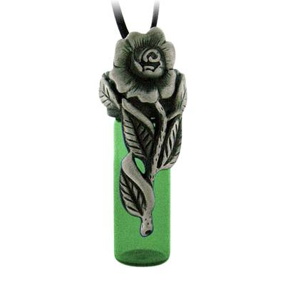 Rose Green Cremation Necklace Urn