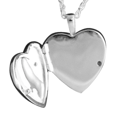 Rose Heart Locket Keepsake Pendant