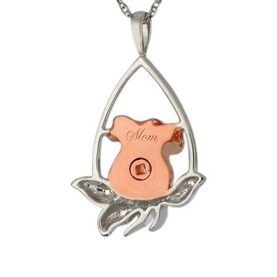 Rose Tear Cremation Pendant V