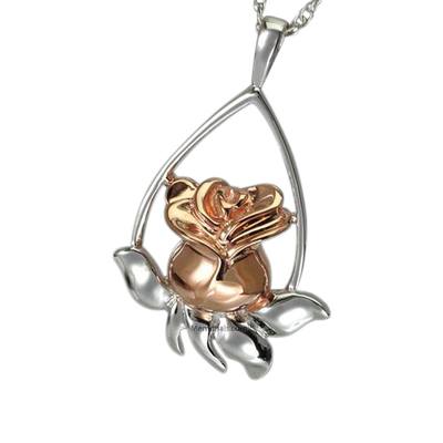 Rose Tear Cremation Pendant V