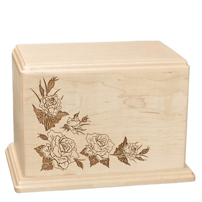 Roses Companion Maple Wood Urn