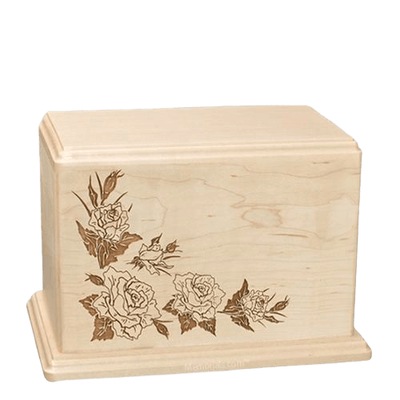 Roses Individual Maple Wood Urn