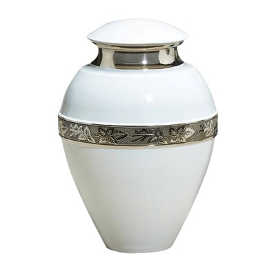 Royal Blanc Metal Cremation Urn