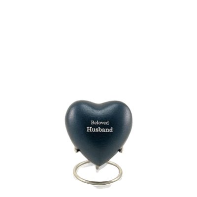 Royal Blue Heart Keepsake Urn