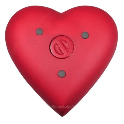 Ruby Heart Child Cremation Urn