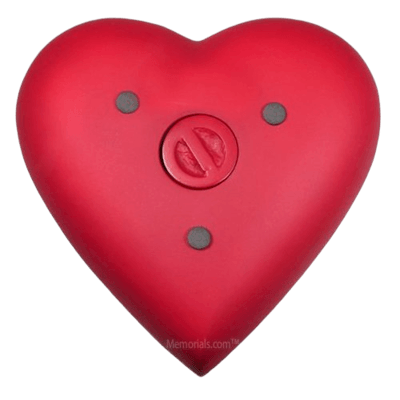 Ruby Heart Keepsake Cremation Urn