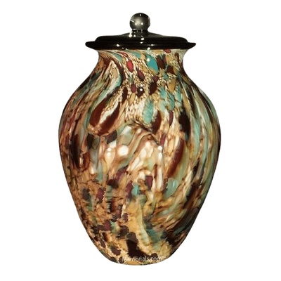 Rustic Glass Cremation Urn
