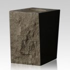 Black Satin Rustic Granite Vase