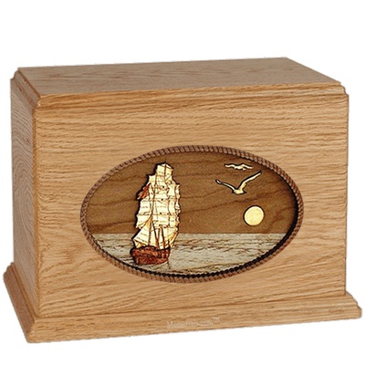 Sailing Home Oak Companion Urn