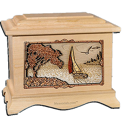 Sailing Maple Cremation Urn for Two