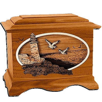 Sea Coast Mahogany Cremation Urn for Two
