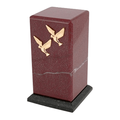 Stylus Rosso Laguna Marble Cremation Urn