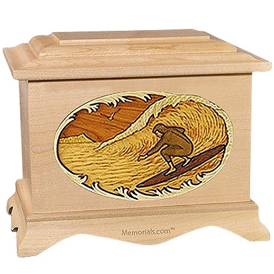 Surfing Maple Cremation Urn for Two