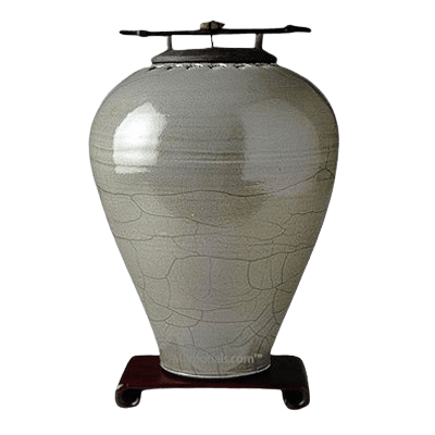 Raku Tall Sage Cremation Urns
