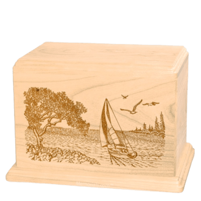 Sail Away Companion Maple Wood Urn