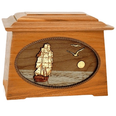 Sailing Home Mahogany Aristocrat Wood Cremation Urn
