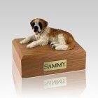 Saint Bernard Laying Large Dog Urn