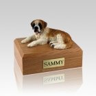 Saint Bernard Laying Medium Dog Urn