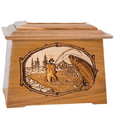 Salmon Stream Oak Aristocrat Cremation Urn