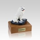 Samoyed Sitting Medium Dog Urn