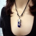 Roses Blue Pet Ash Necklace