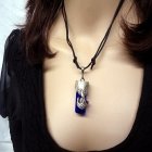 Knotted Heart Blue Pet Urn Necklace