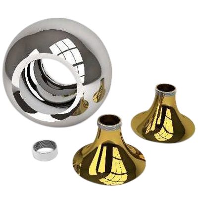 Chrome Gold Sand Sphere Pet Urn