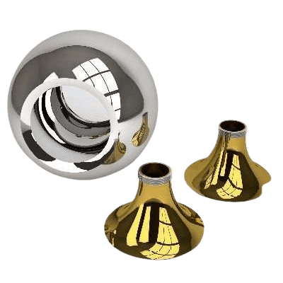 Gold Chrome Splice Orb Small Urn