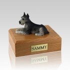 Schnauzer Black & Silver Large Dog Urn