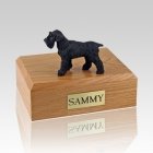 Schnauzer Black Ears Down X Large Dog Urn