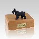 Schnauzer Black Standing Large Dog Urn