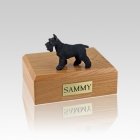 Schnauzer Black Standing Small Dog Urn