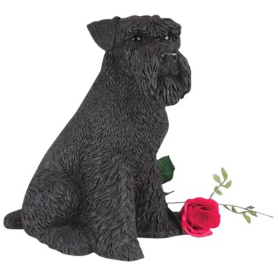 Black Schnauzer Dog Urn