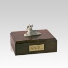 Schnauzer Grey Laying Small Dog Urn