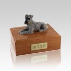 Schnauzer Silver Medium Dog Urn