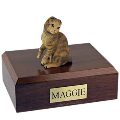 Scottish Fold Brown Tabby X Large Cat Cremation Urn