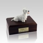 Scottish Terrier White Medium Dog Urn