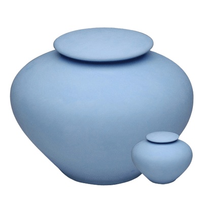 Blue Sea Porcelain Clay Cremation Urns