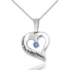 September White Gold Heart Keepsake