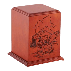 Serene Fisher Wood Cremation Urn