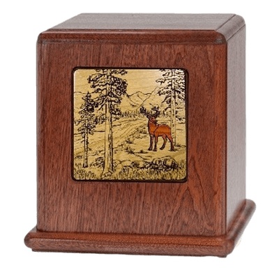 Serene Forest Wood Cremation Urn