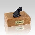 Shar Pei Black Large Dog Urn