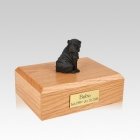 Shar Pei Black Sitting Medium Dog Urn