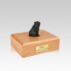 Shar Pei Black Sitting Small Dog Urn