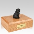 Shar Pei Black Sitting Dog Urns