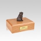 Shar Pei Chocolate Sitting Small Dog Urn
