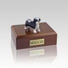 Shih Tzu Black & White Puppycut Small Dog Urn