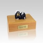 Shih Tzu Black & White Small Dog Urn