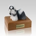 Shih Tzu Black & White Standing Large Dog Urn