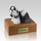 Shih Tzu Black & White Standing Dog Urns